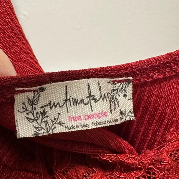 Free People Burgundy Lace Bodysuit - Picture 5 of 5